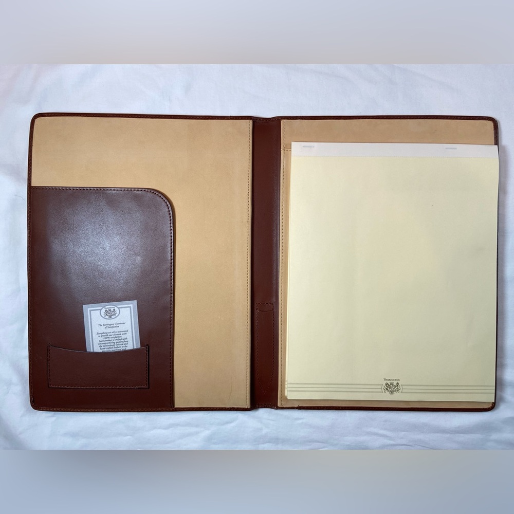 Barrington Leather Portfolio &‎ Notepad for Lehman Bros 10” x 12” incl gift box